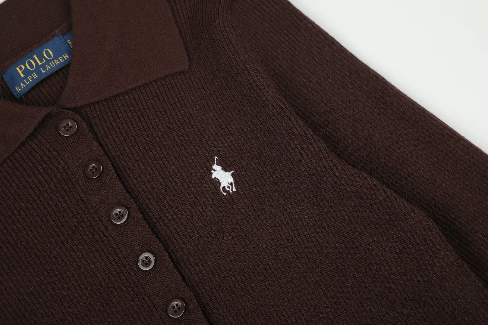 Polo Collar Wool-Blend Knit Sweater D17022962 — view 5