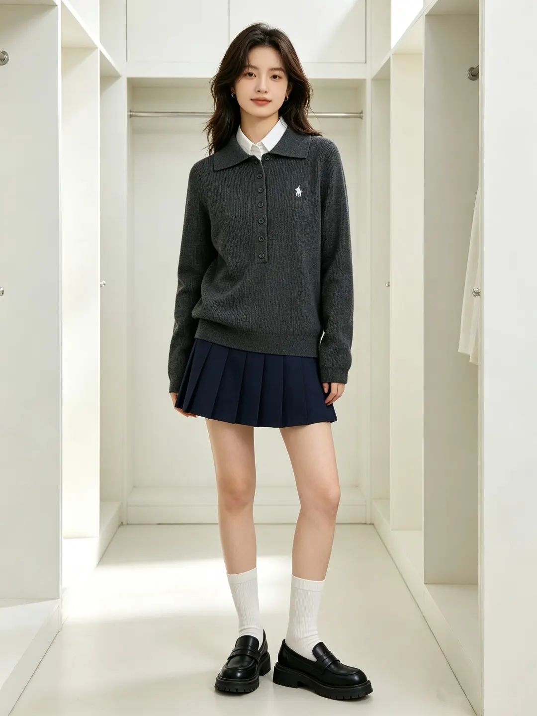 Slim-Fit Wool-Blend Polo Sweater D17022955 — view 16