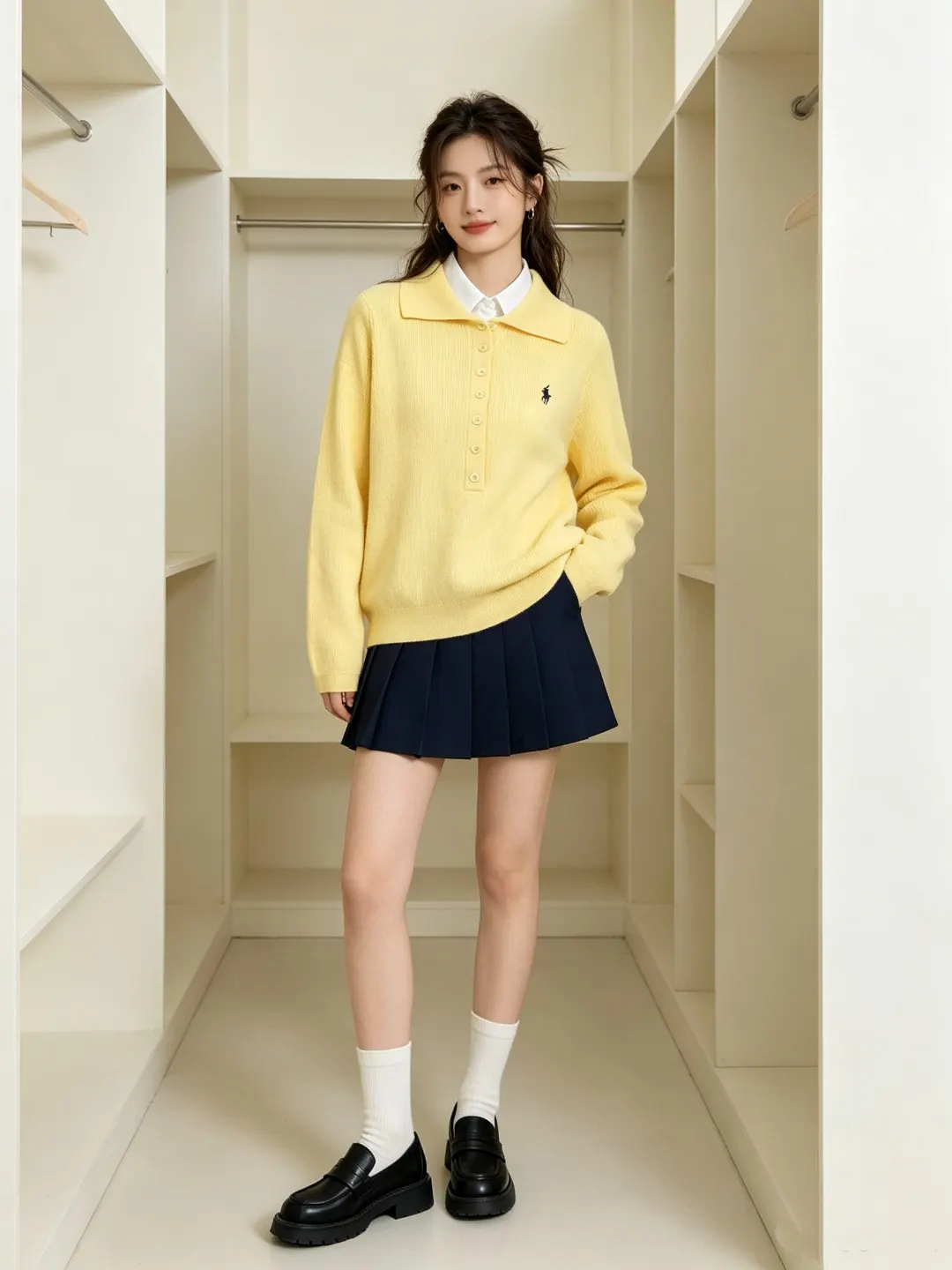 Slim-Fit Wool-Blend Polo Sweater D17022955 — view 19