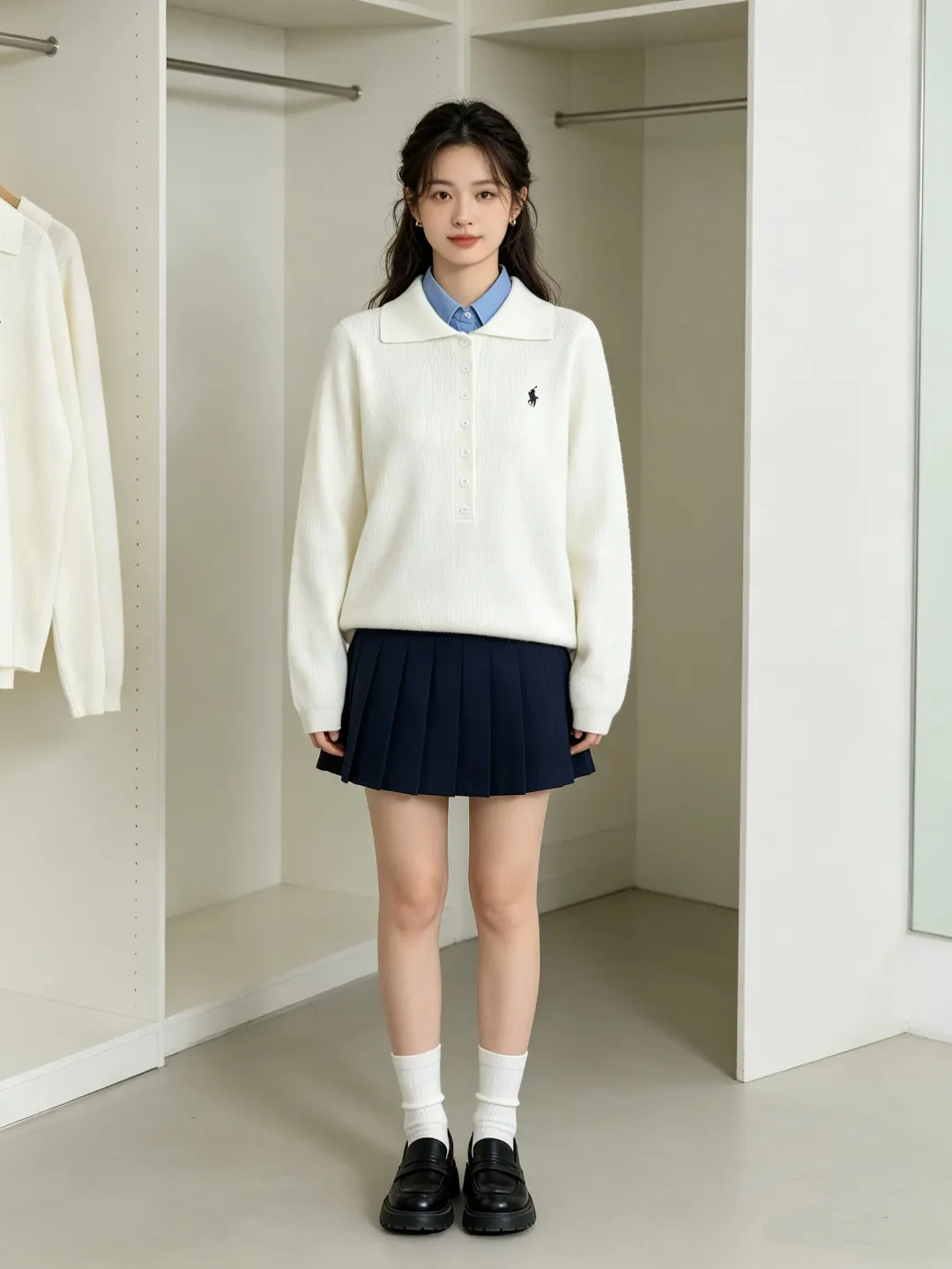 Slim-Fit Wool-Blend Polo Sweater D17022955 — view 21