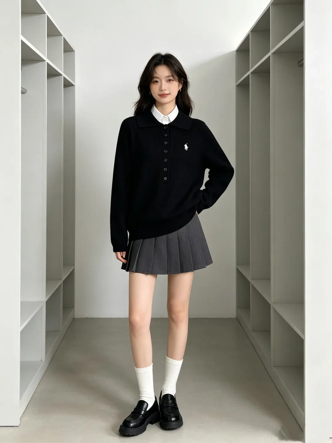 Slim-Fit Wool-Blend Polo Sweater D17022955 — view 23
