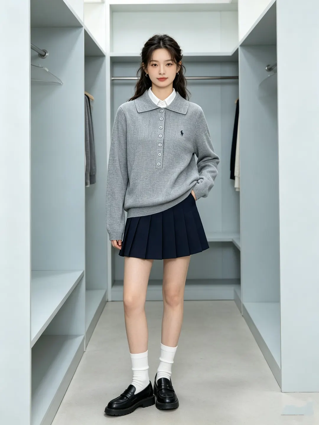 Slim-Fit Wool-Blend Polo Sweater D17022955 — view 24