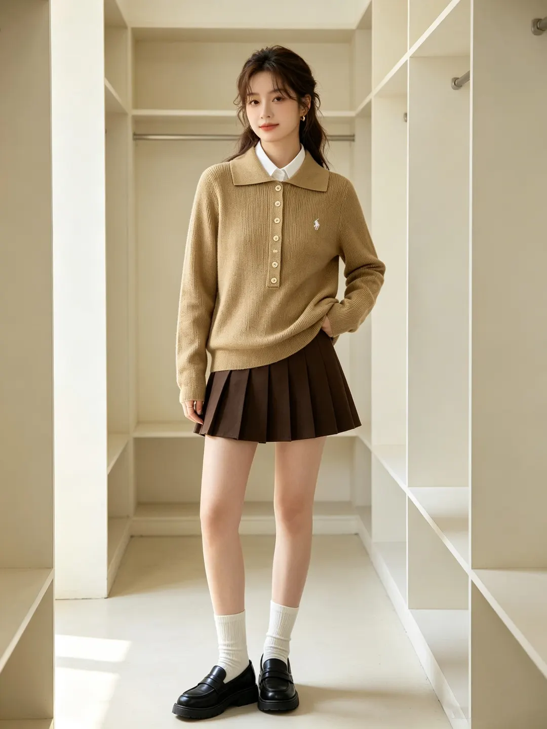Slim-Fit Wool-Blend Polo Sweater D17022955 — view 26