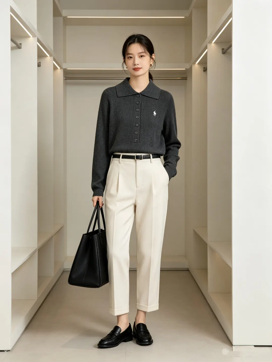 Slim-Fit Wool-Blend Polo Sweater D17022955 — view 27