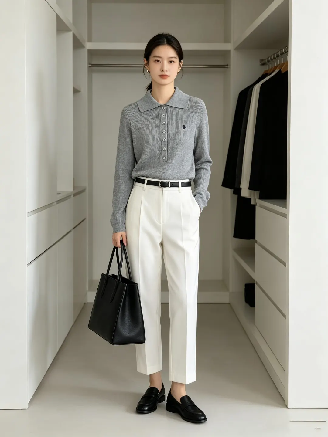 Slim-Fit Wool-Blend Polo Sweater D17022955 — view 34
