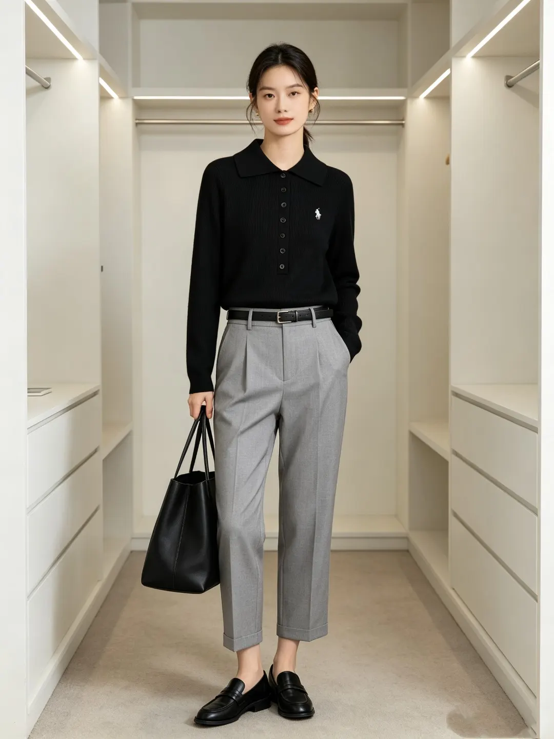 Slim-Fit Wool-Blend Polo Sweater D17022955 — view 35