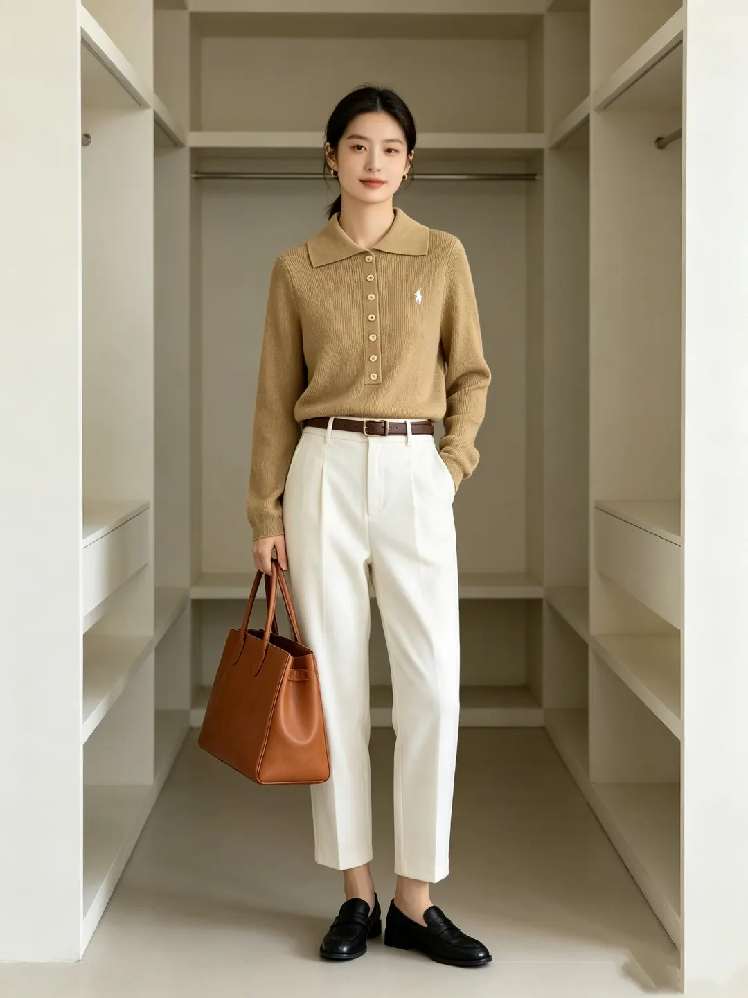 Slim-Fit Wool-Blend Polo Sweater D17022955 — view 37