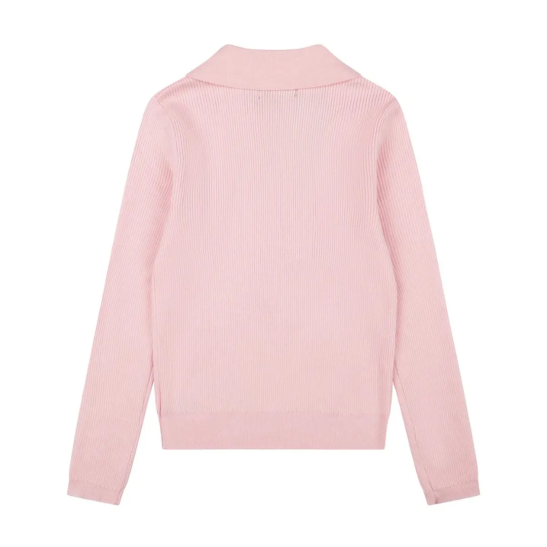 Ribbed Wool-Blend Polo Sweater D17022957 — view 2