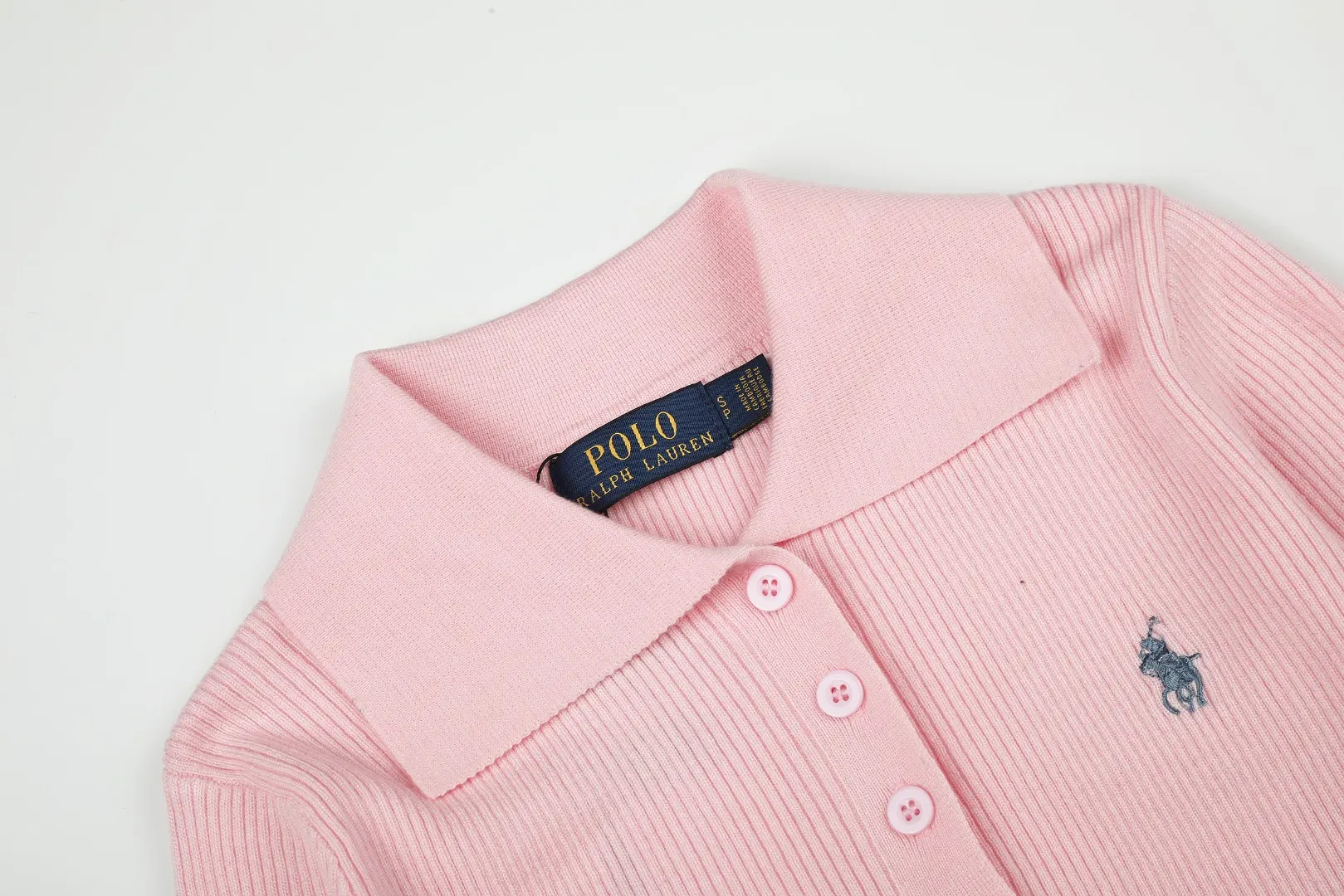 Ribbed Wool-Blend Polo Sweater D17022957 — view 3