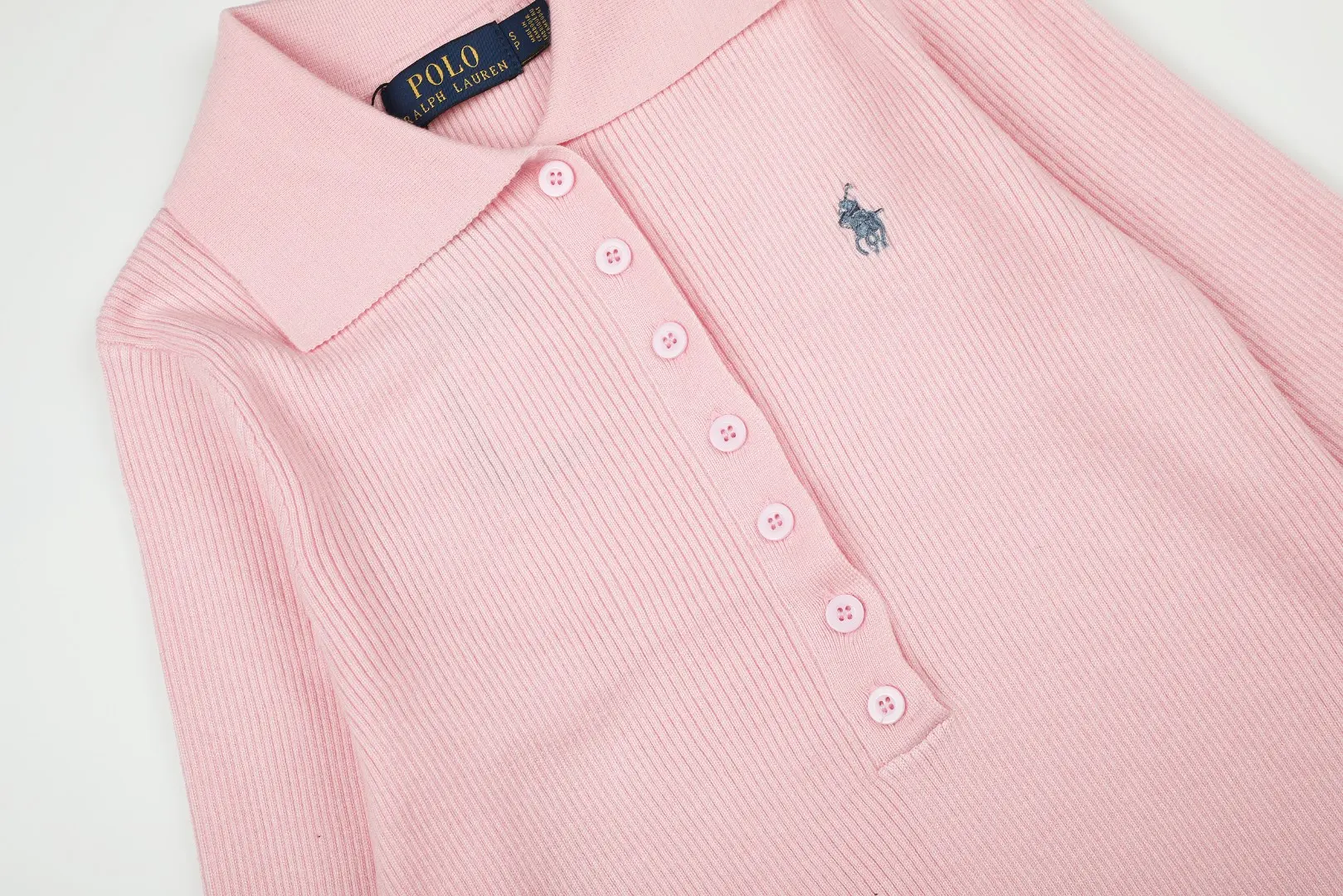 Ribbed Wool-Blend Polo Sweater D17022957 — view 4