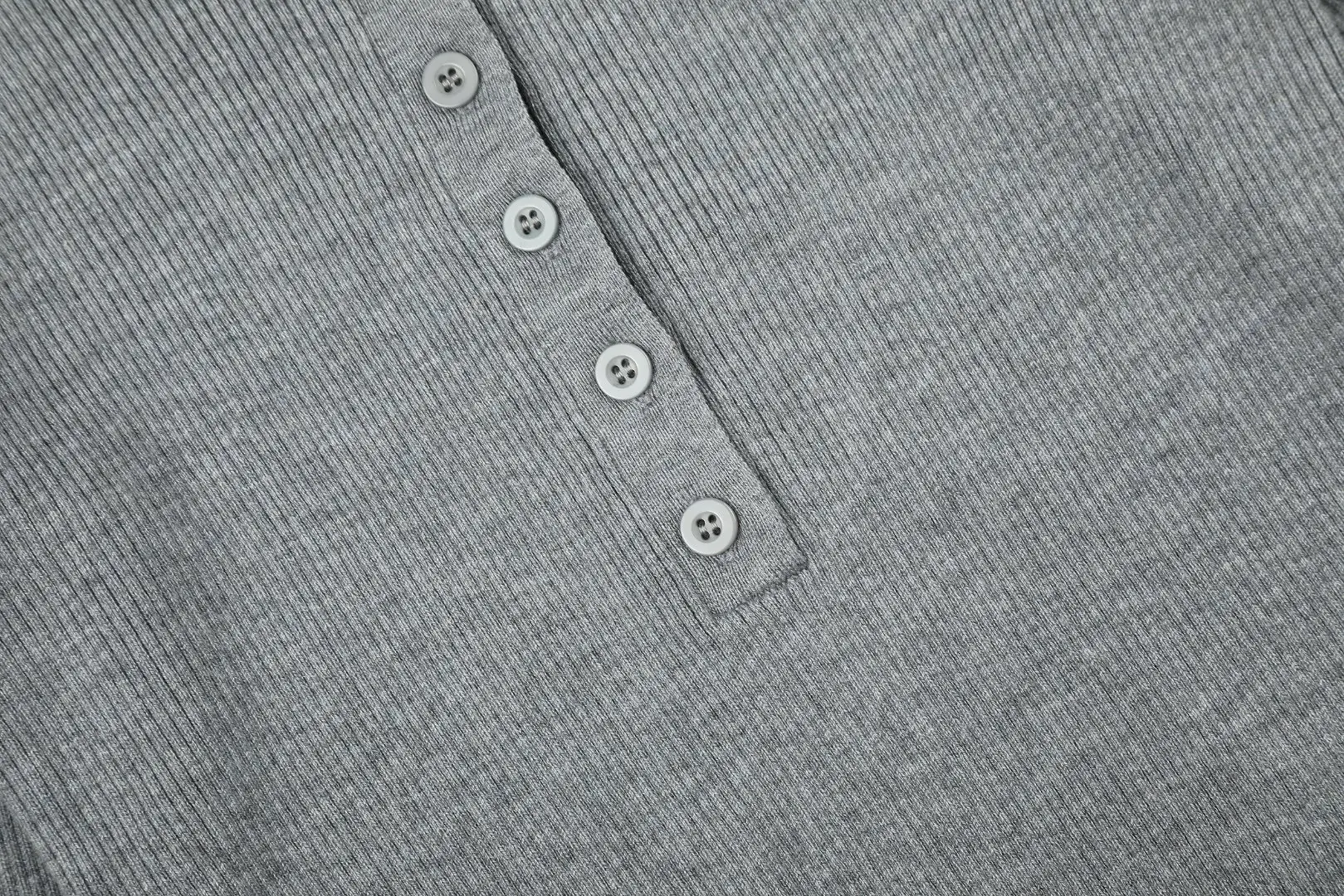 Ribbed Wool-Blend Polo Sweater D17022959 — view 6