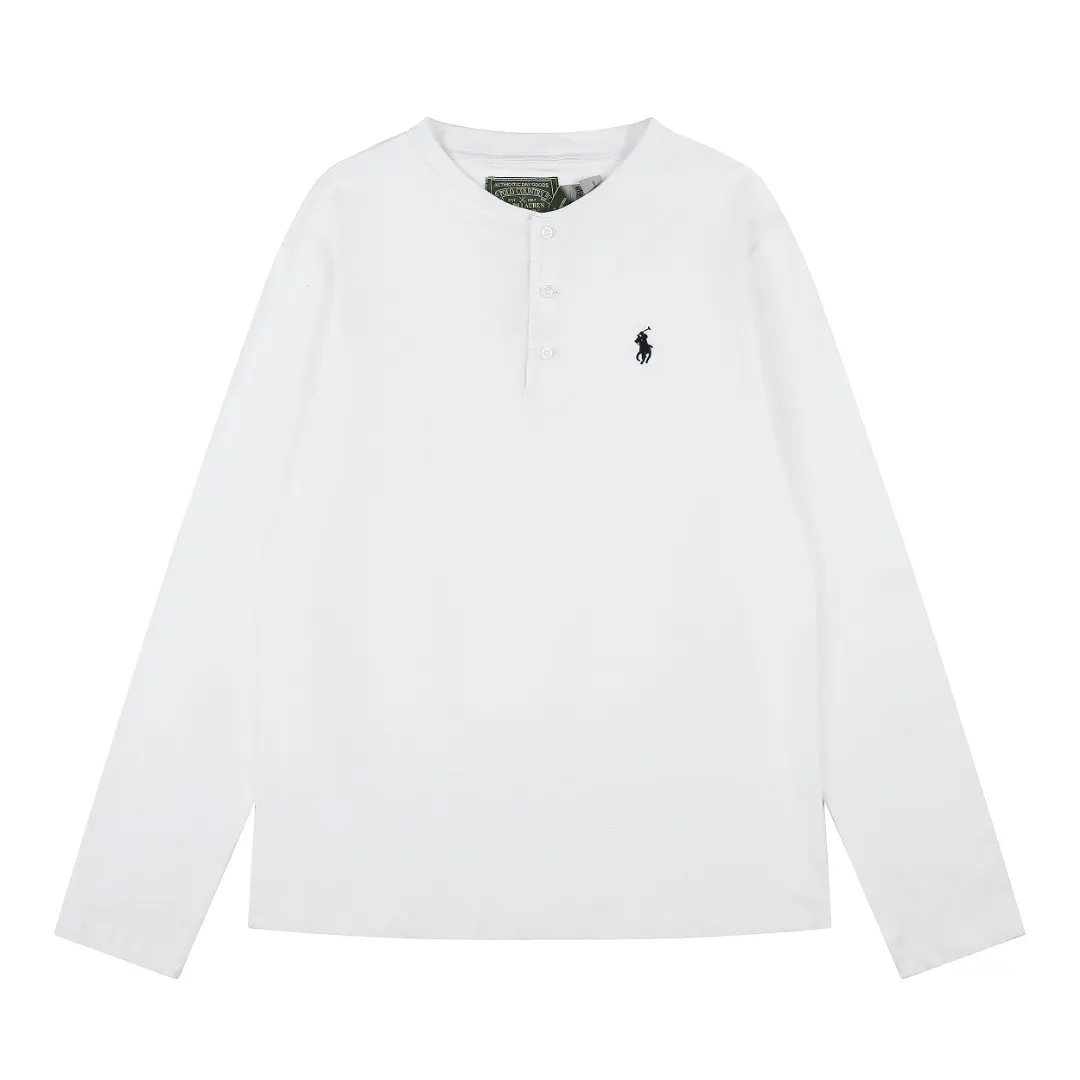 Long-Sleeved Cotton Slub Henley Shirt D17022723