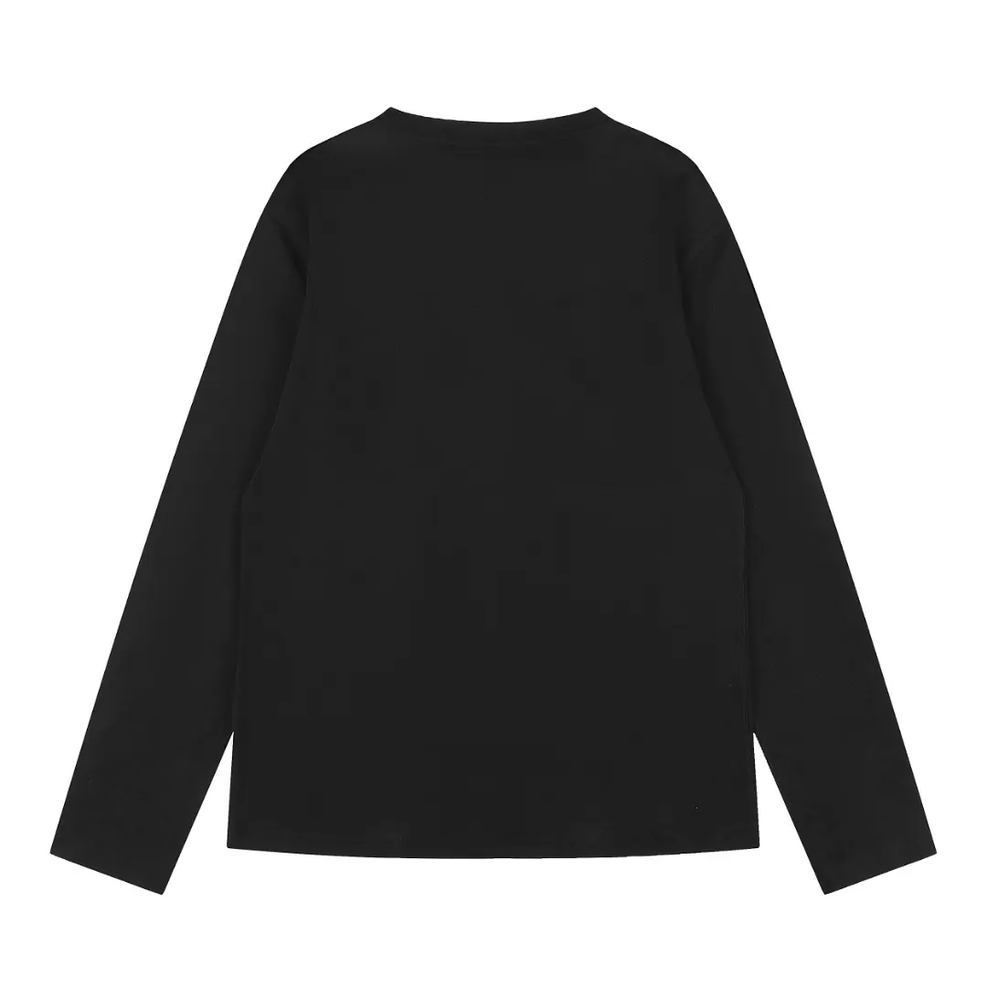 Embroidered Logo Cotton Slub Henley Top D17022724 — view 2