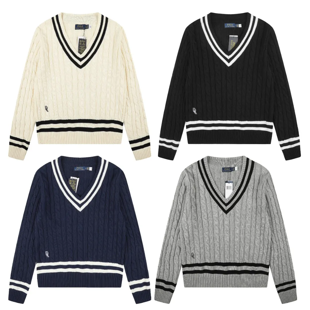 Cricket-Style Cable-Knit V-Neck Sweater D17522951 — view 9