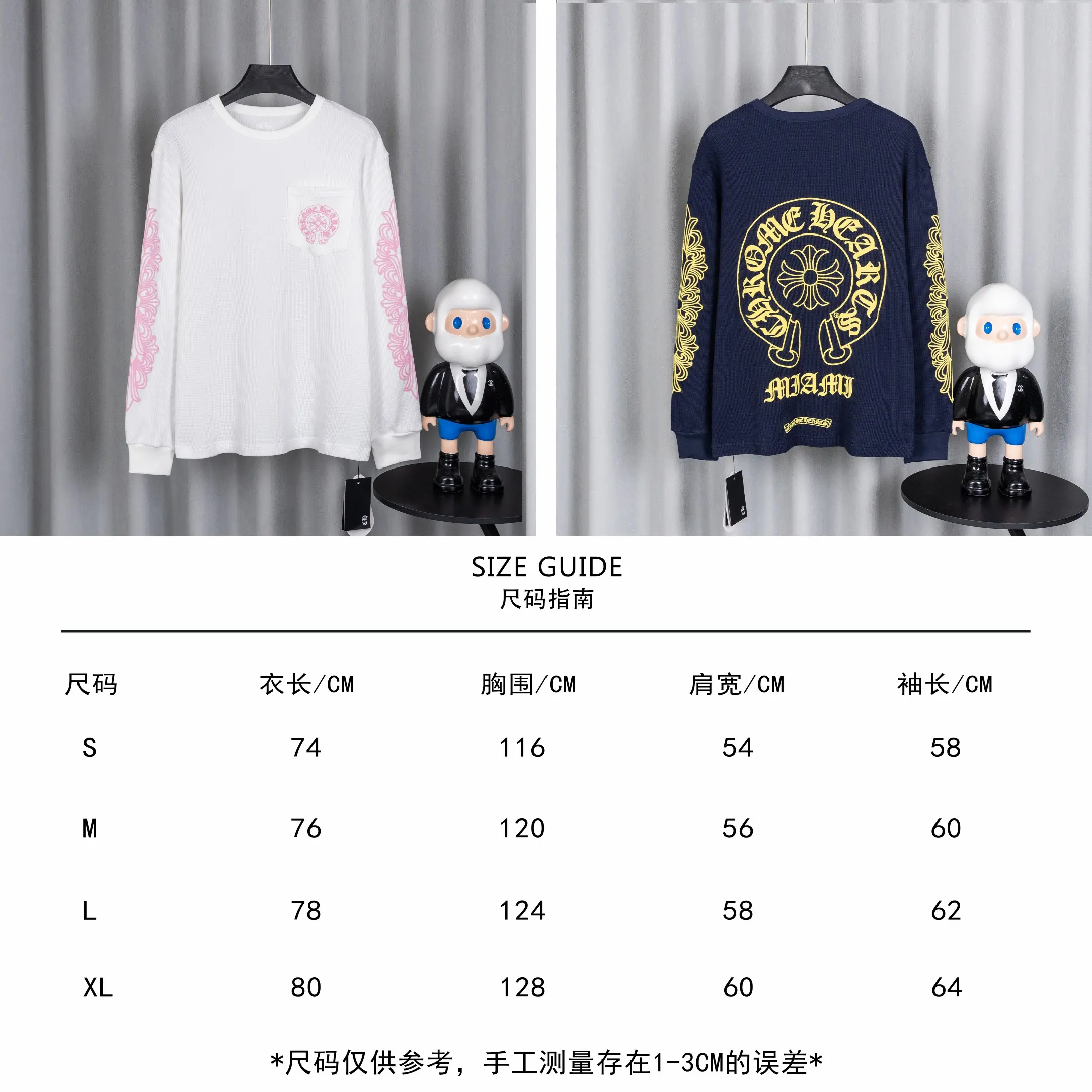 Chrome Hearts Waffle-Knit Long-Sleeve T-Shirt D18021028 — view 3