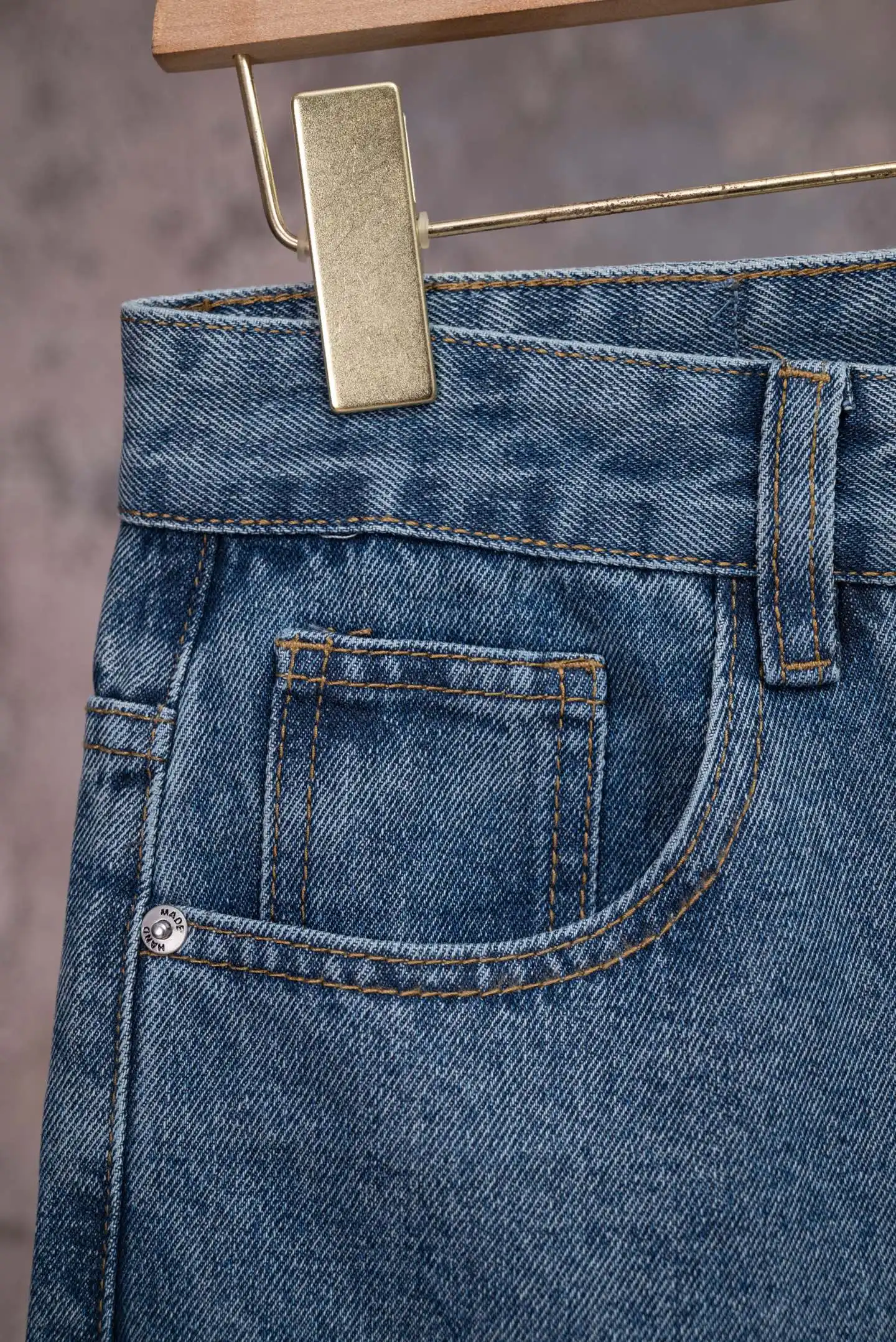 Cross-Patch Straight-Leg Jeans D18021077 — view 5