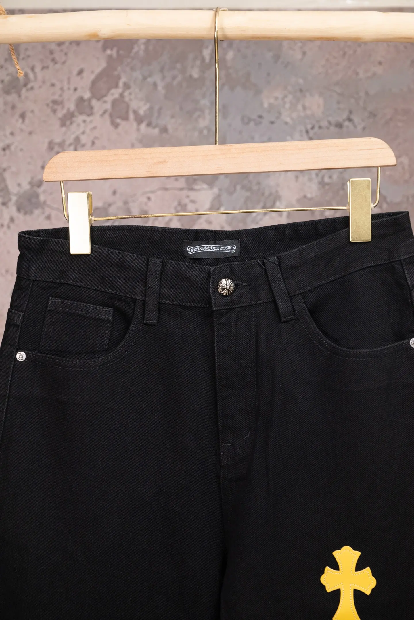 Chrome Hearts Cross Patch Straight-Leg Jeans D18021076 — view 3