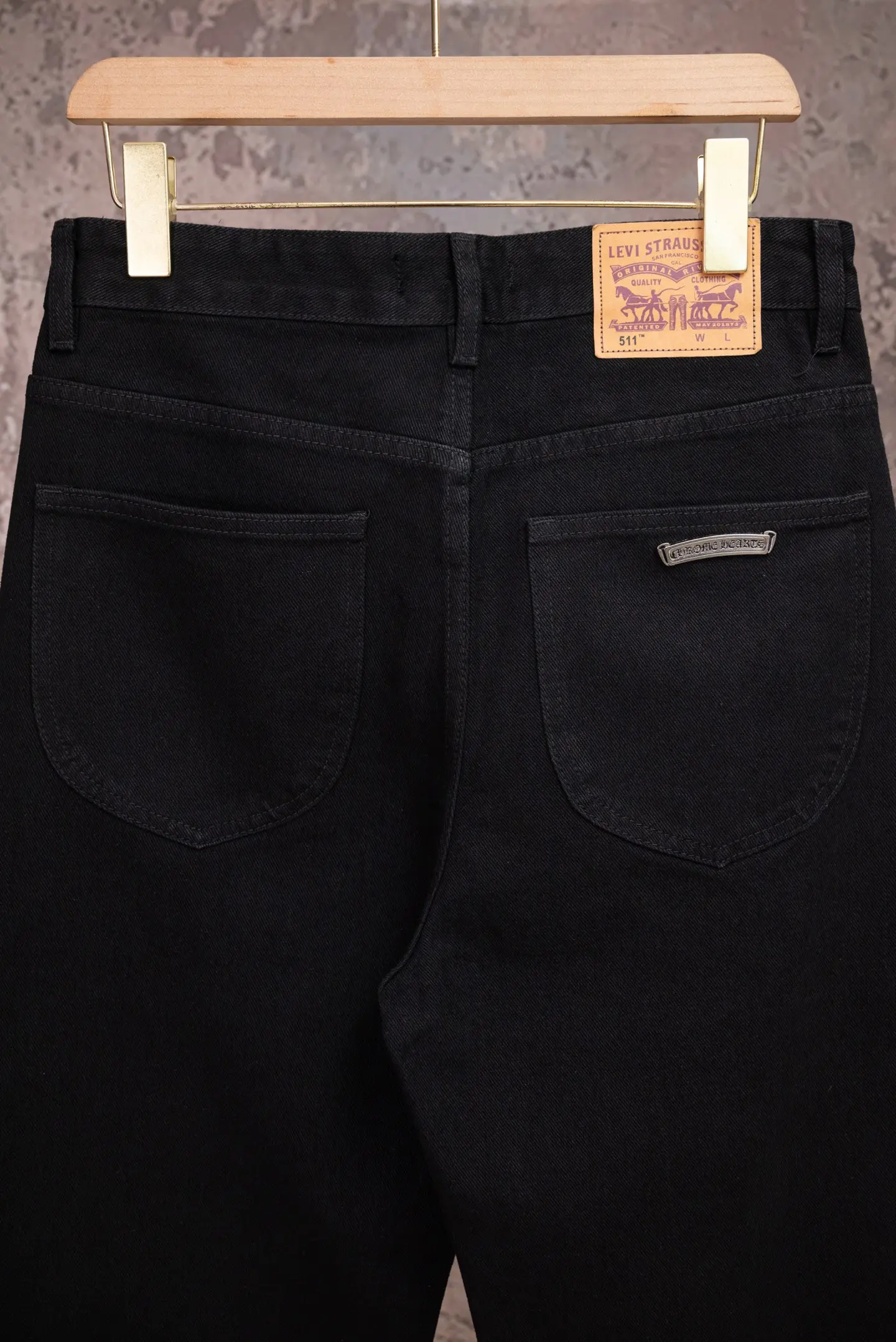 Chrome Hearts Cross Patch Straight-Leg Jeans D18021076 — view 4
