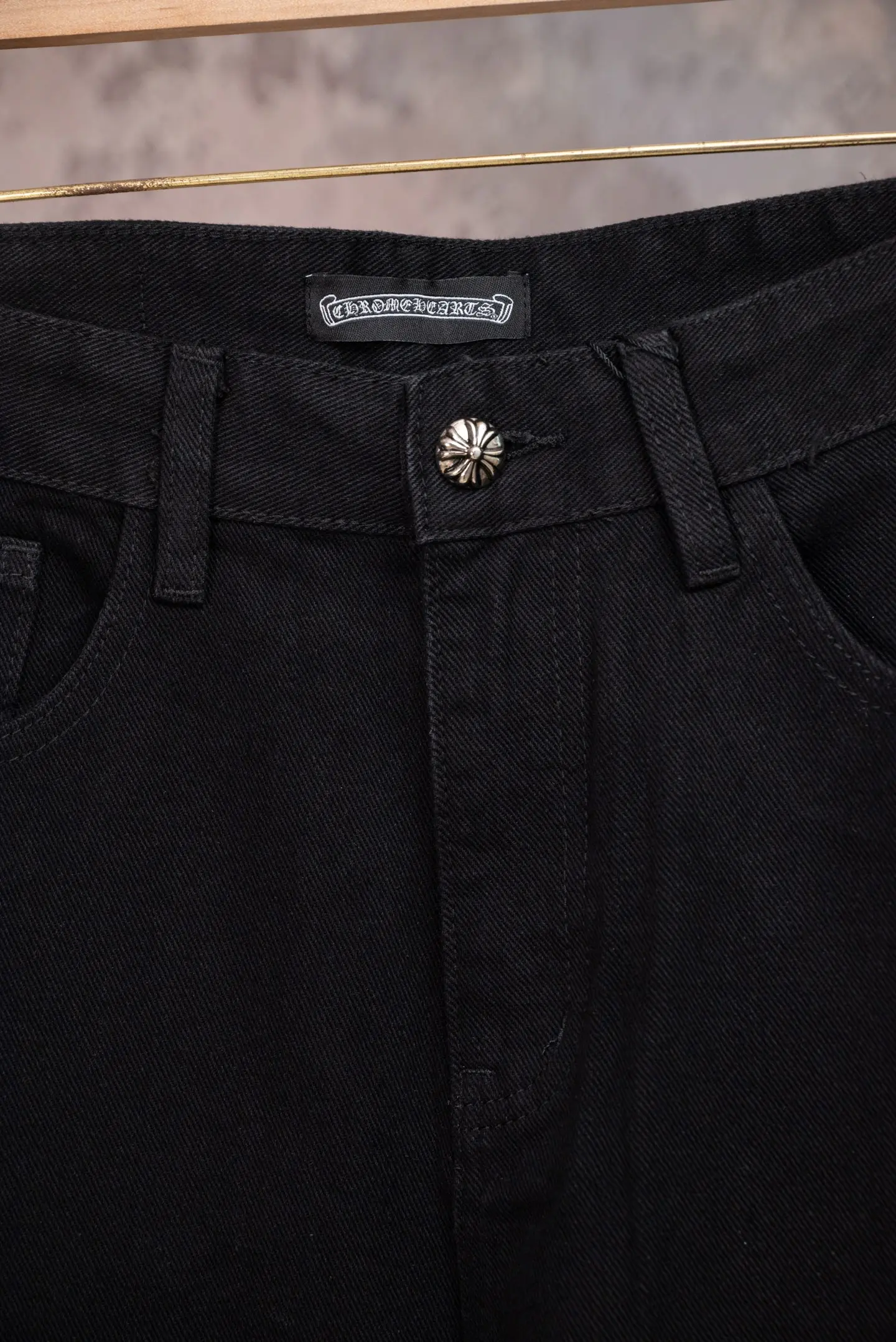 Chrome Hearts Cross Patch Straight-Leg Jeans D18021076 — view 7