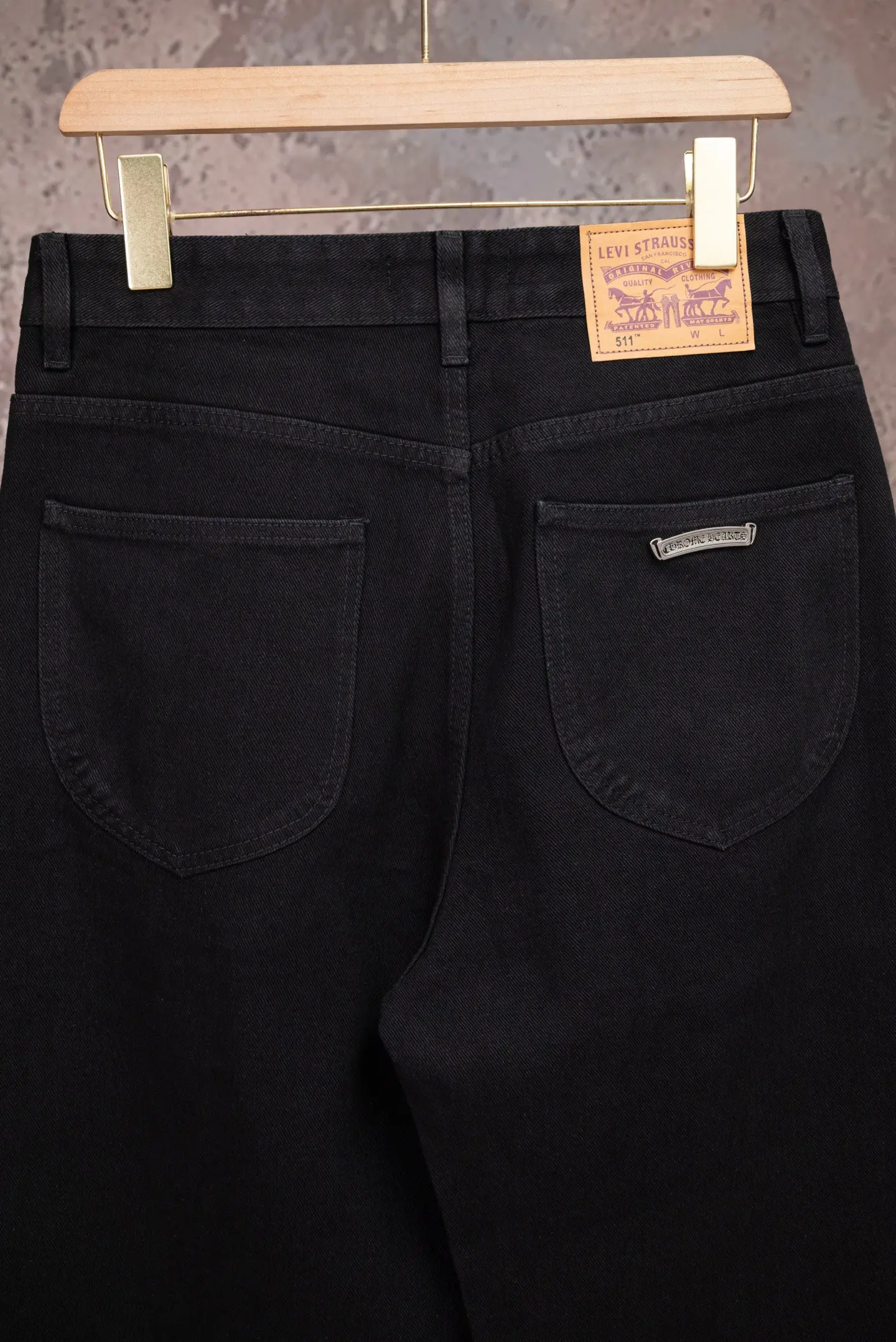 Chrome Hearts Multi-Color Cross Patch Straight-Leg Jeans D18021074 — view 4
