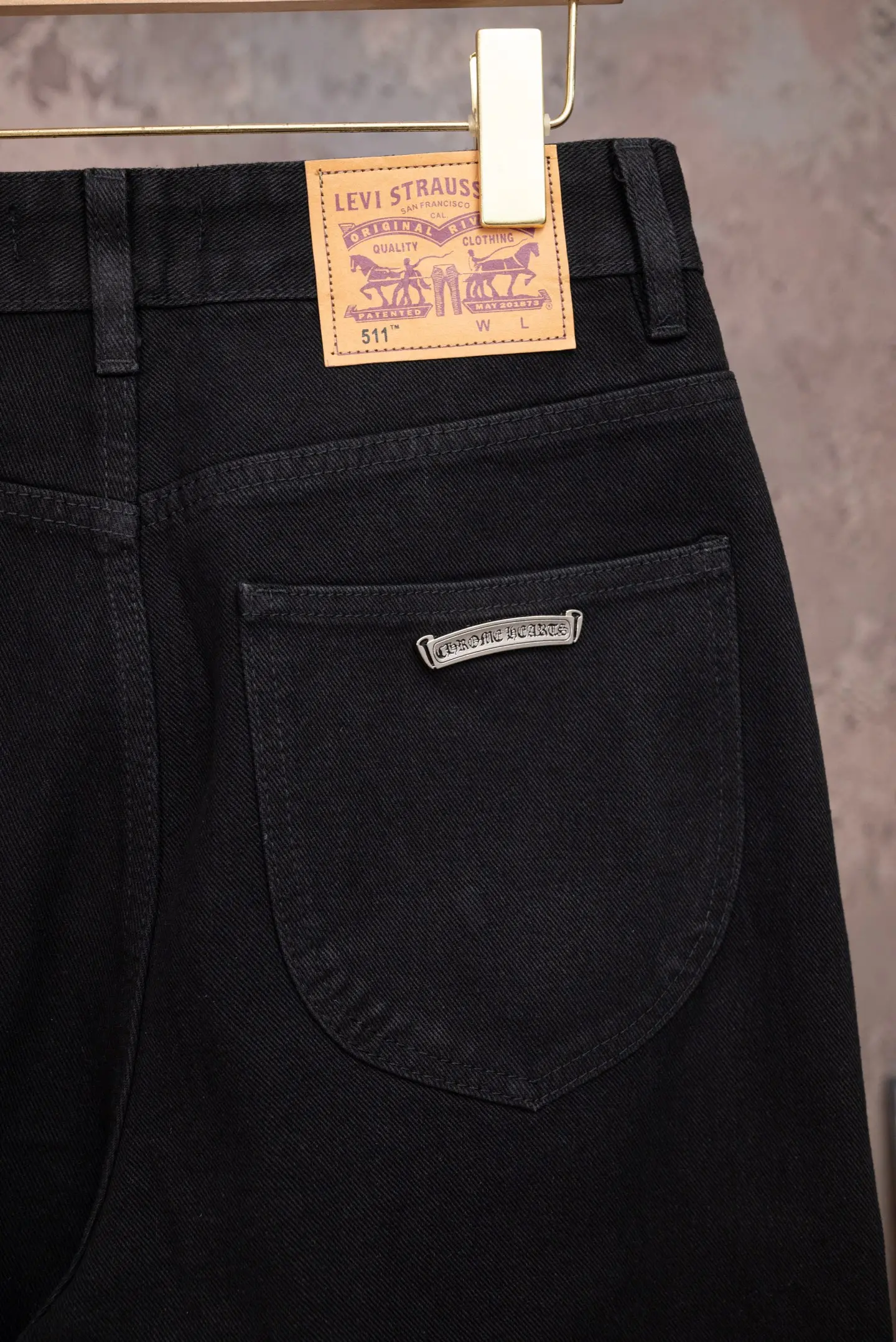 Chrome Hearts Multi-Color Cross Patch Straight-Leg Jeans D18021074 — view 6