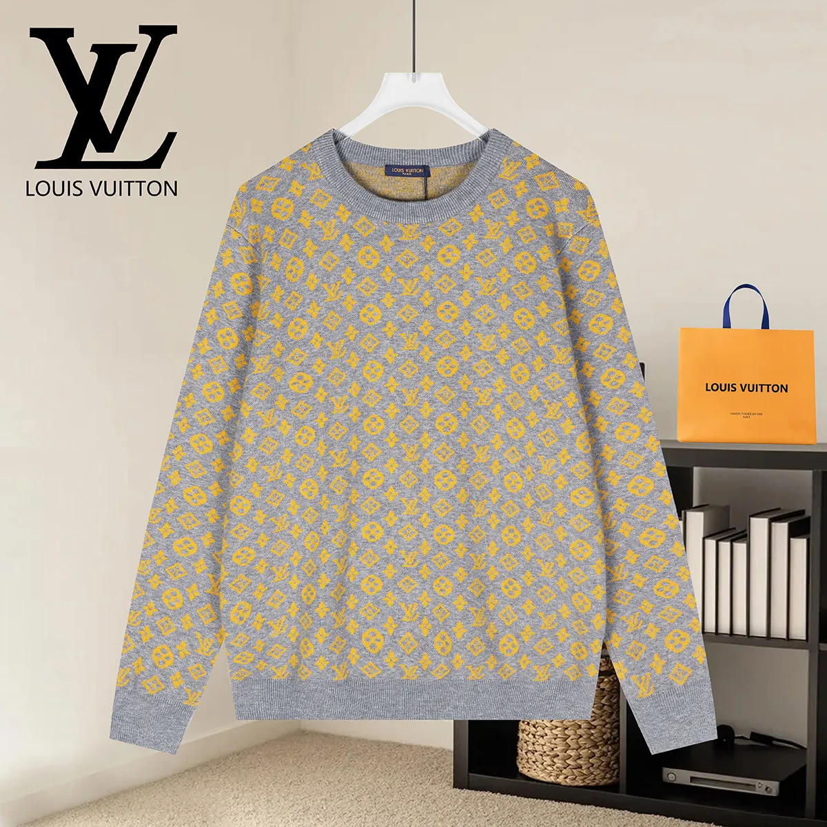 Monogram Glow Cotton-Silk Knit Sweater D18021098