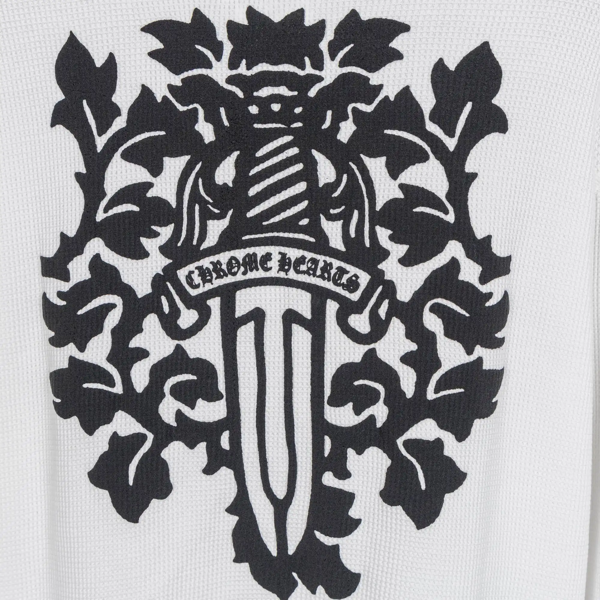 Chrome Hearts Waffle-Knit Long-Sleeve T-Shirt D19021040 — view 6