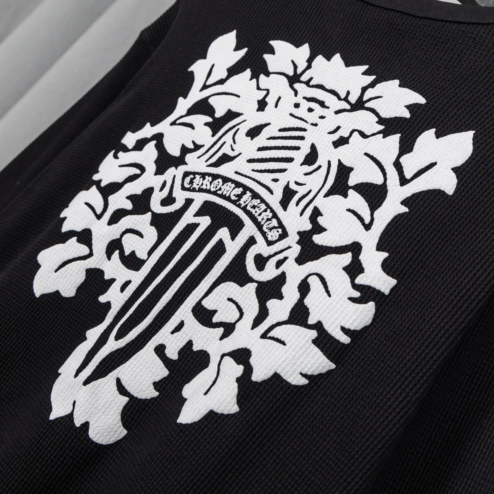 Chrome Hearts Waffle-Knit Long-Sleeve T-Shirt D19021038 — view 4