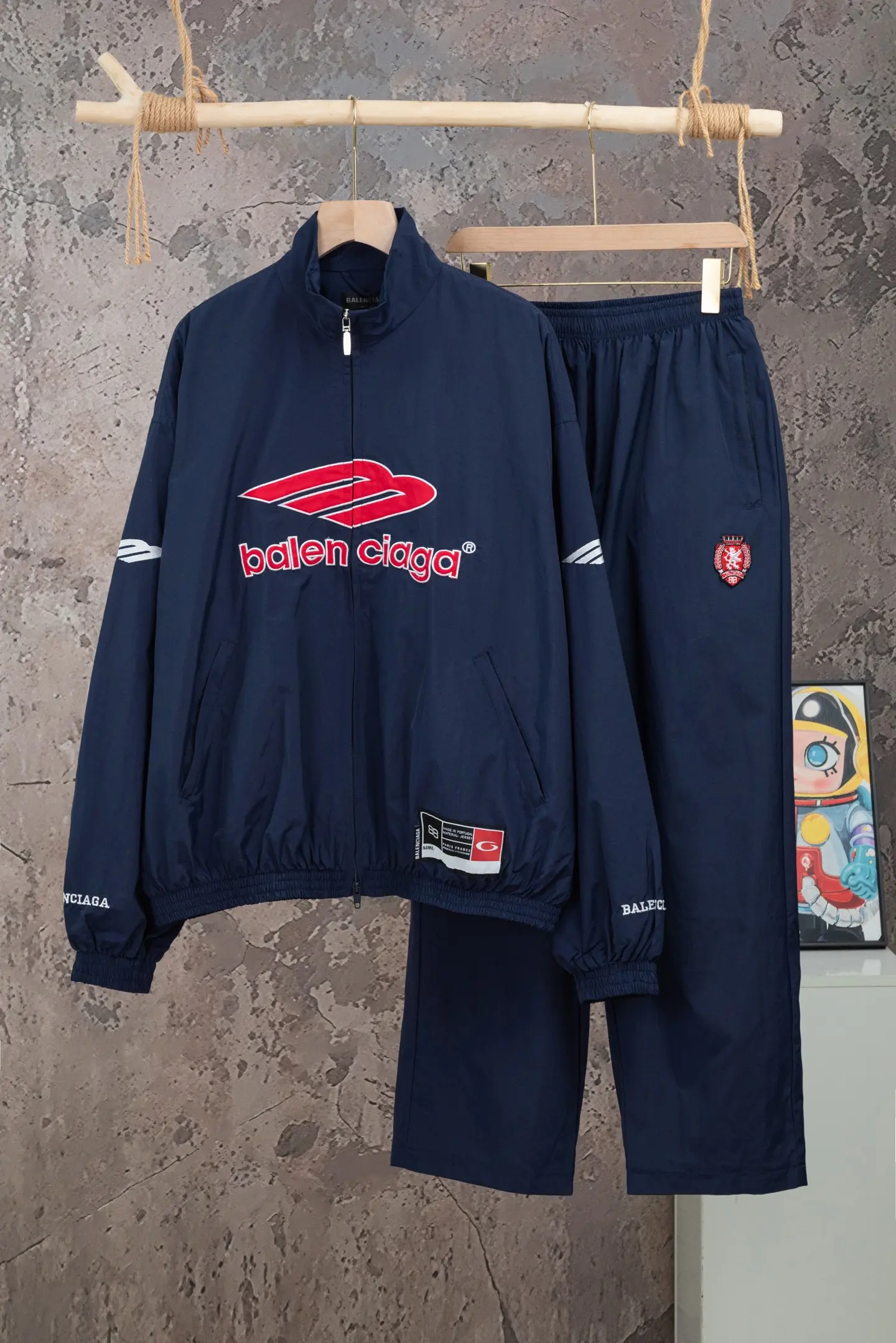 Embroidered Technical Shell Tracksuit Trousers D19521082 — view 3