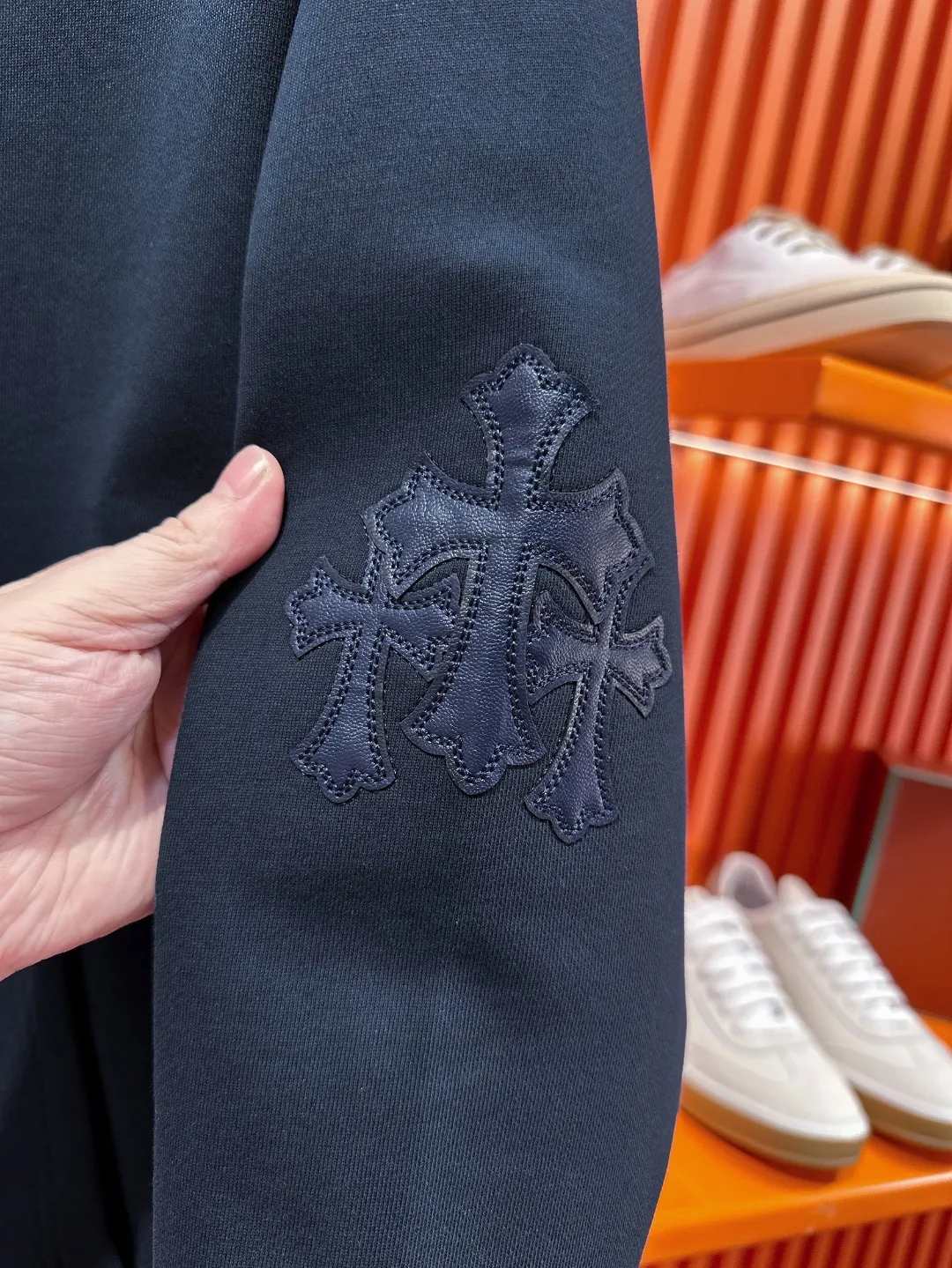 Chrome Hearts Cross Patch Crew-Neck Sweatshirt D19520994 — view 5