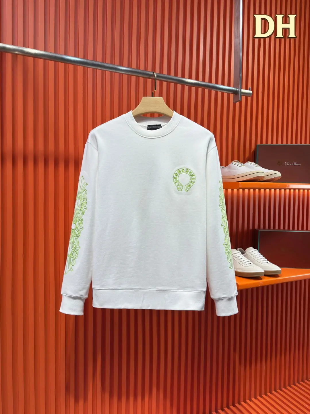 Horseshoe Logo Embroidered Cotton Sweatshirt D19520983