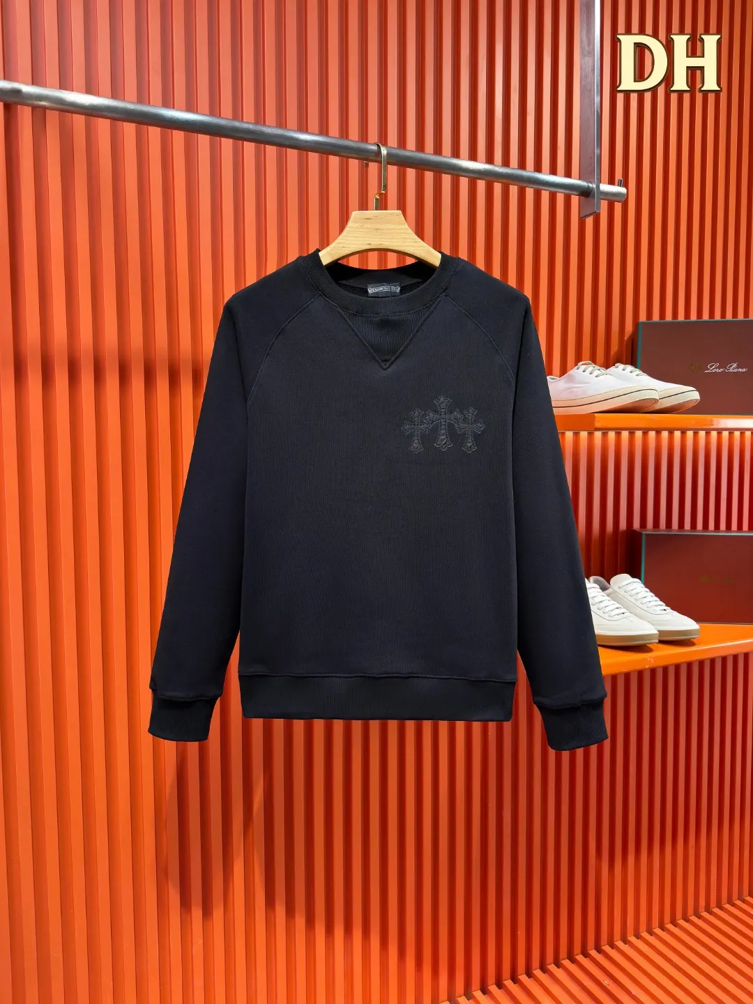 Chrome Hearts Cross Patch Embroidered Sweatshirt D19520986