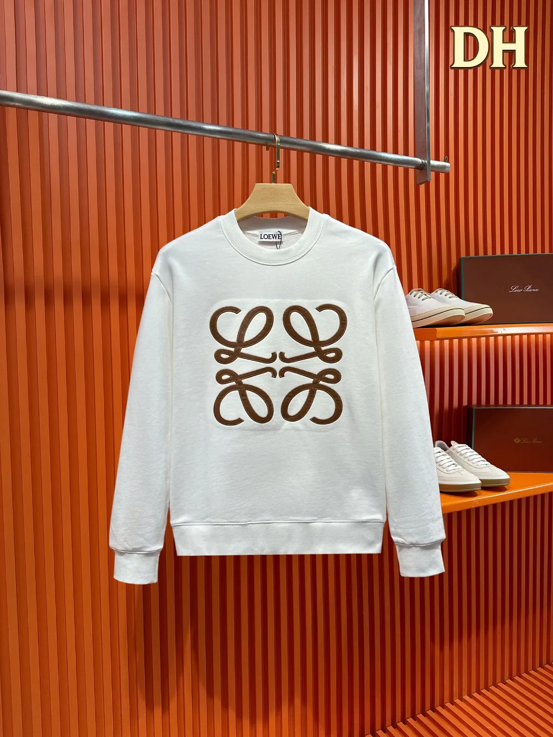 Anagram Embroidered Cotton Sweatshirt D19520996