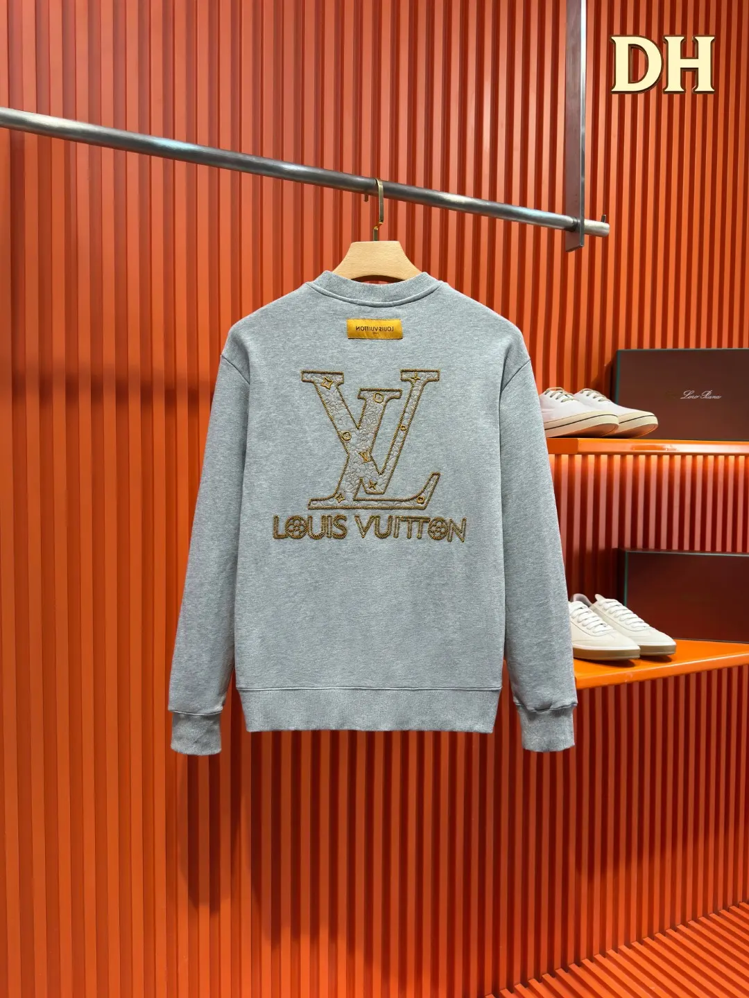Embroidered Logo Cotton-Jersey Sweatshirt D19521004 — view 2