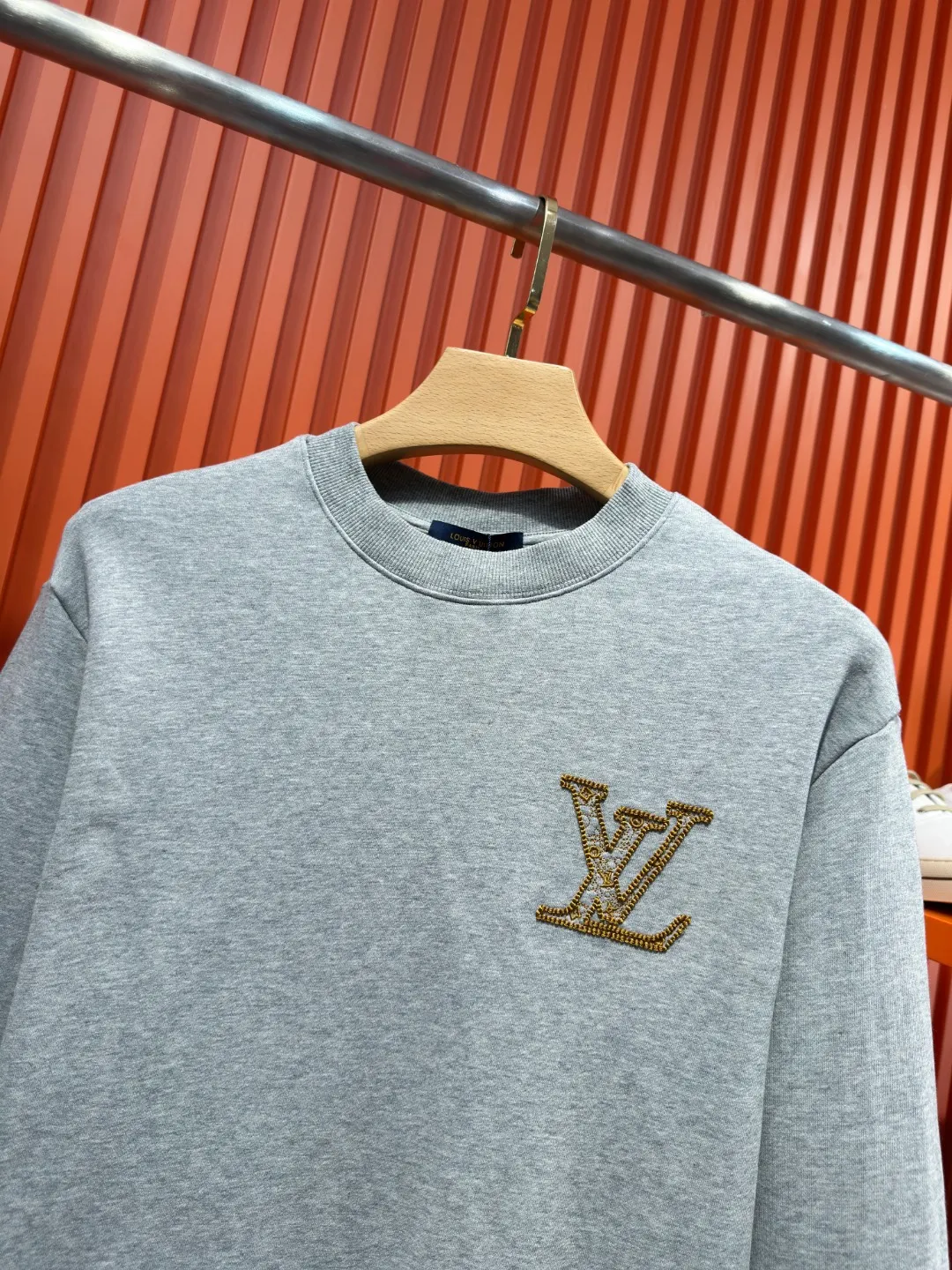 Embroidered Logo Cotton-Jersey Sweatshirt D19521004 — view 4