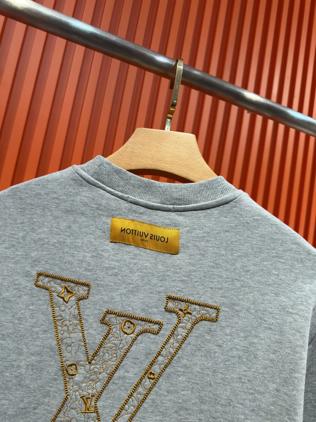 Embroidered Logo Cotton-Jersey Sweatshirt D19521004 — view 9
