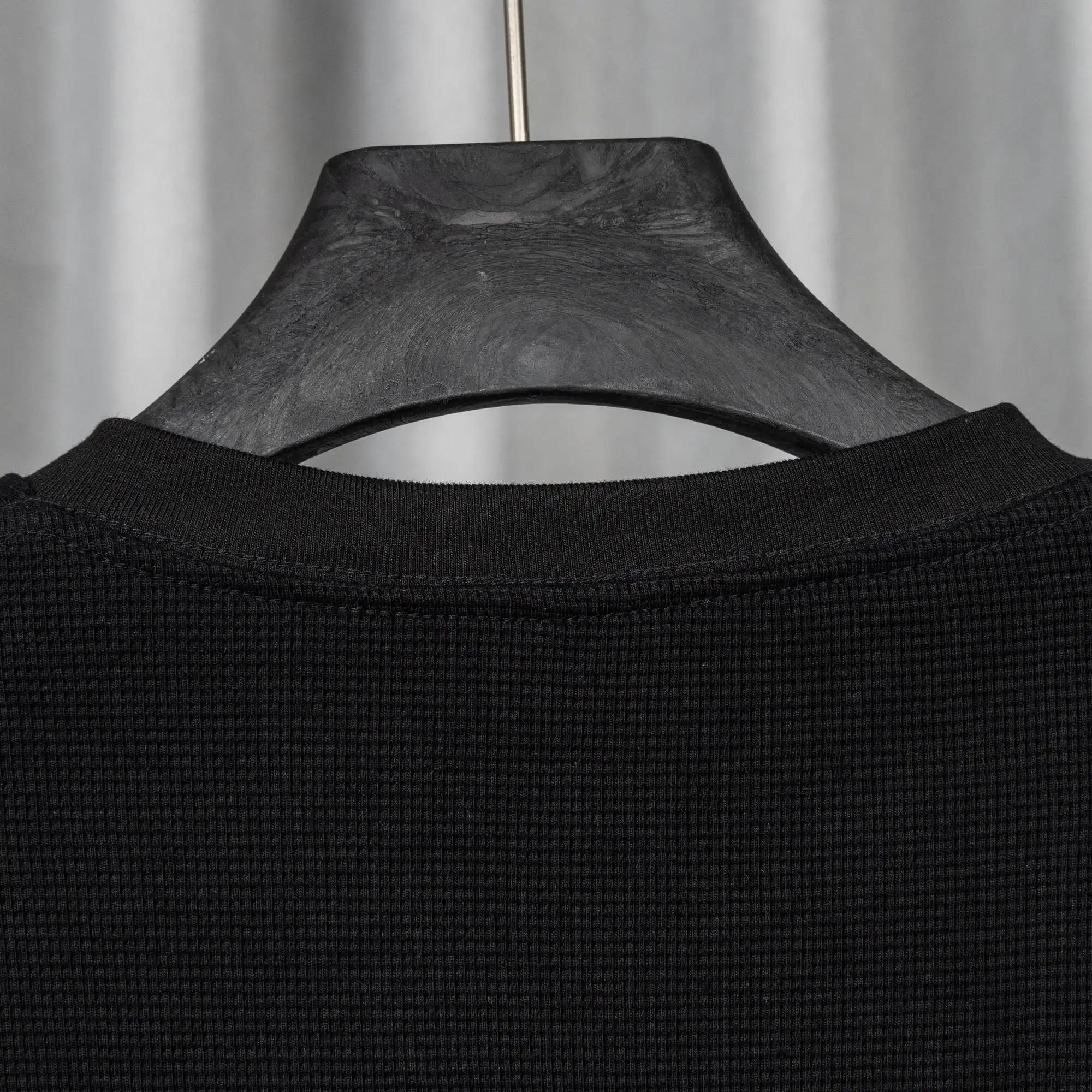 Chrome Hearts Waffle-Knit Henley Long-Sleeve Top D20021049 — view 14