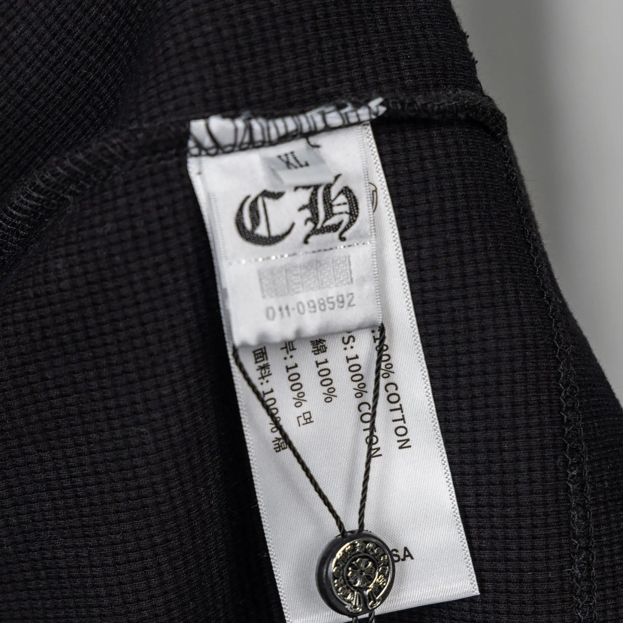 Chrome Hearts Waffle-Knit Henley Long-Sleeve Top D20021049 — view 15