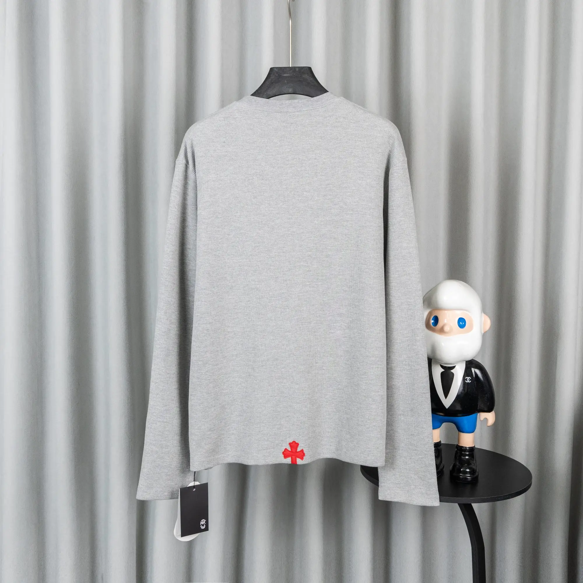 Chrome Hearts Waffle-Knit Long-Sleeve Henley D20021046 — view 2