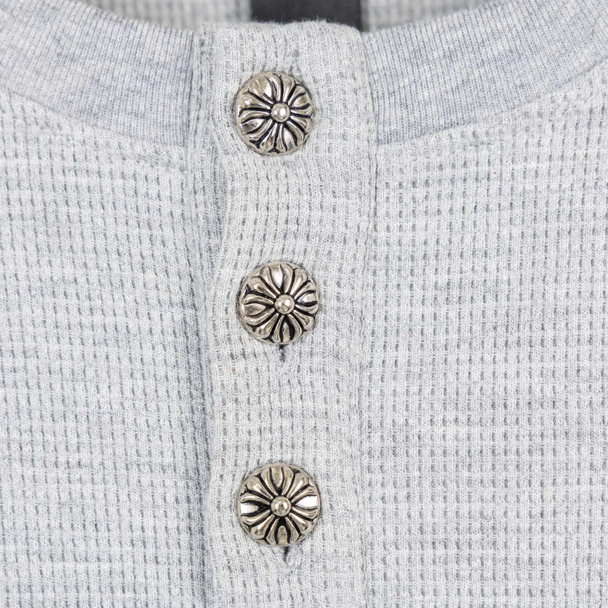 Chrome Hearts Waffle-Knit Long-Sleeve Henley D20021046 — view 5