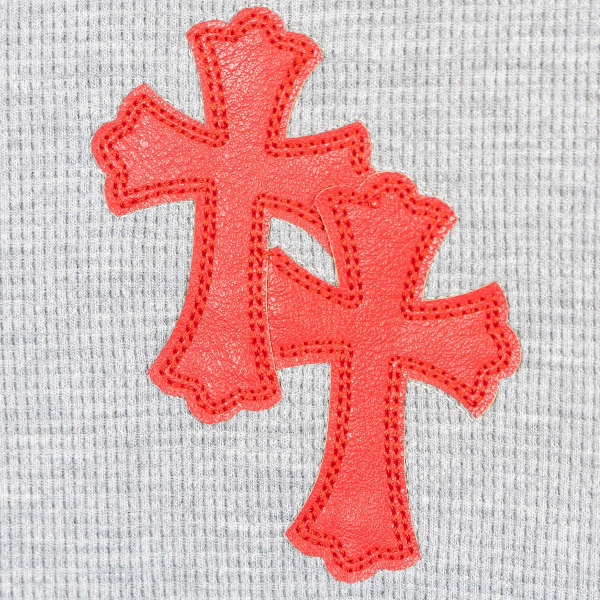 Chrome Hearts Waffle-Knit Long-Sleeve Henley D20021046 — view 6