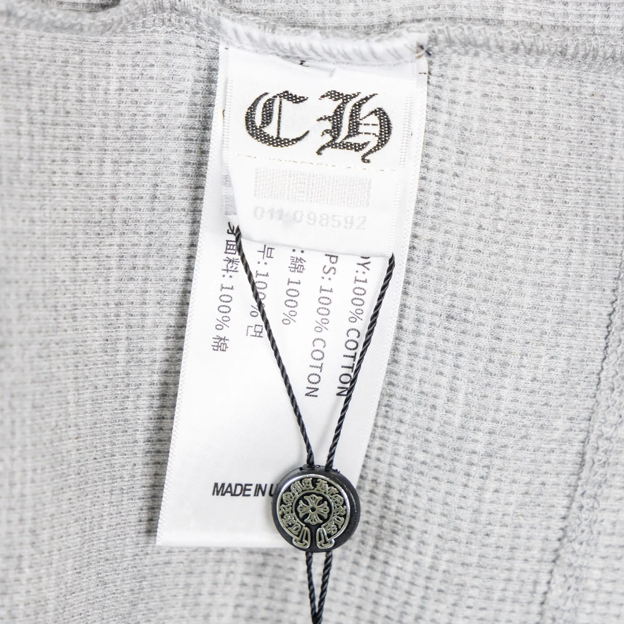 Chrome Hearts Waffle-Knit Long-Sleeve Henley D20021046 — view 7