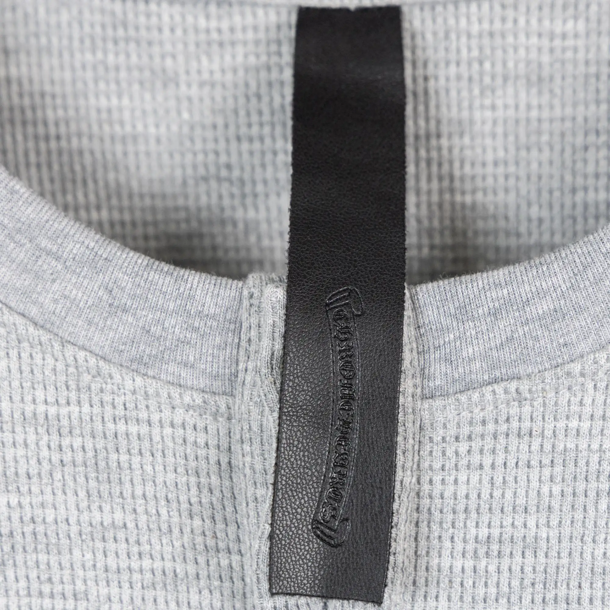 Chrome Hearts Waffle-Knit Long-Sleeve Henley D20021046 — view 8