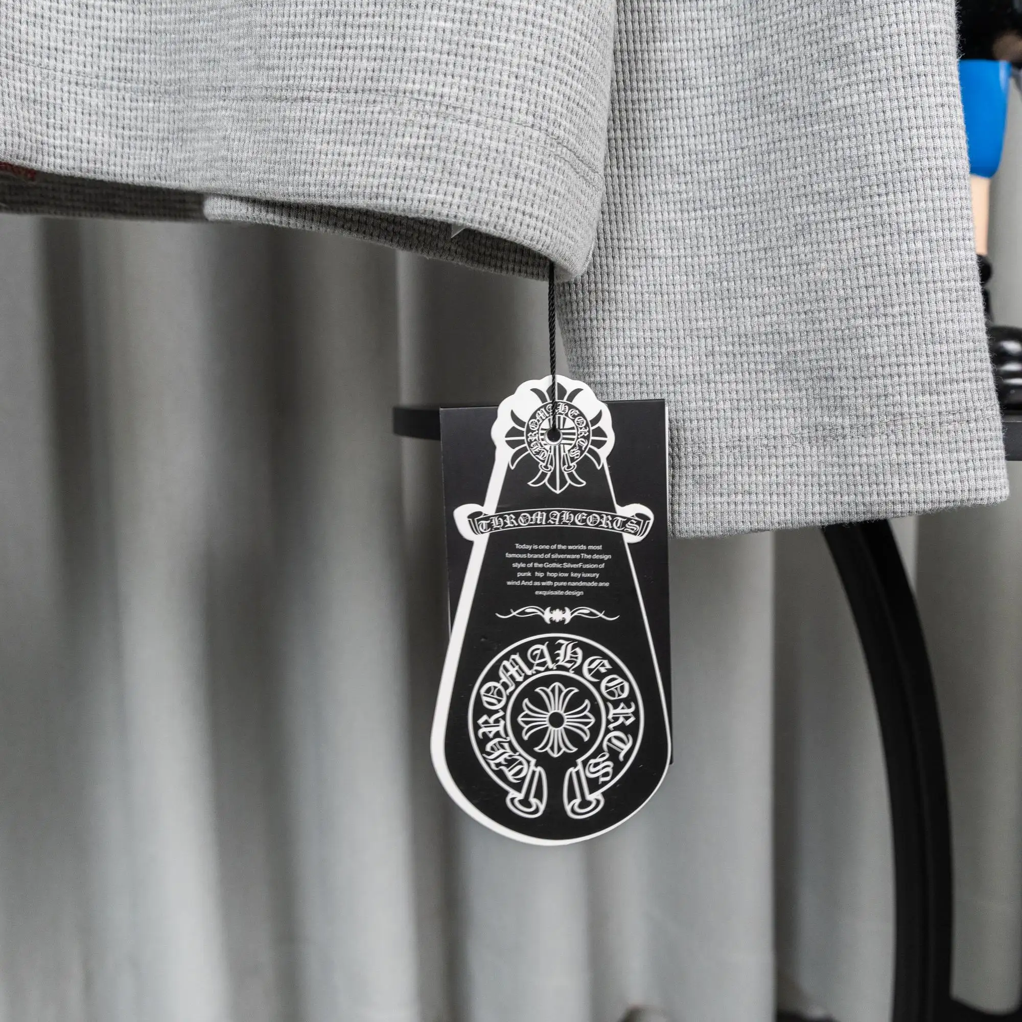 Chrome Hearts Waffle-Knit Long-Sleeve Henley D20021046 — view 12