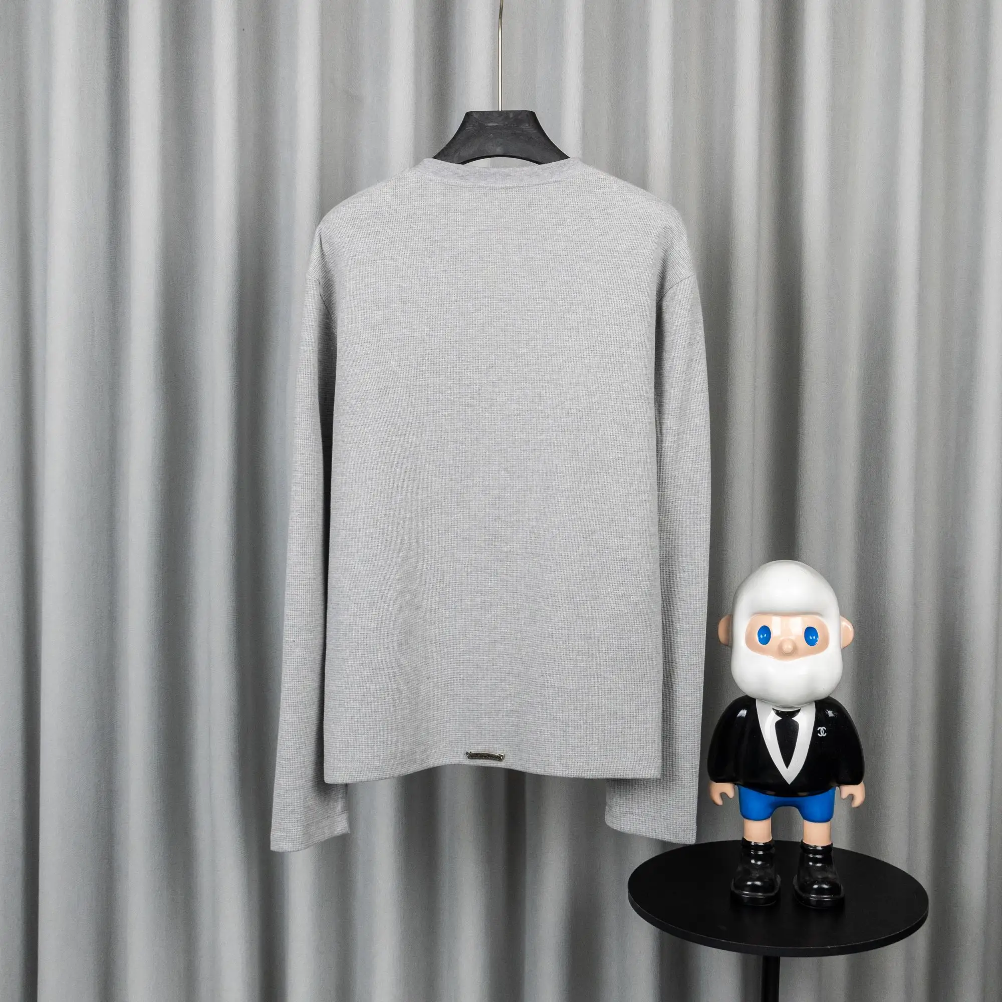 Chrome Hearts Waffle-Knit Henley Long Sleeve Top D20021050 — view 2