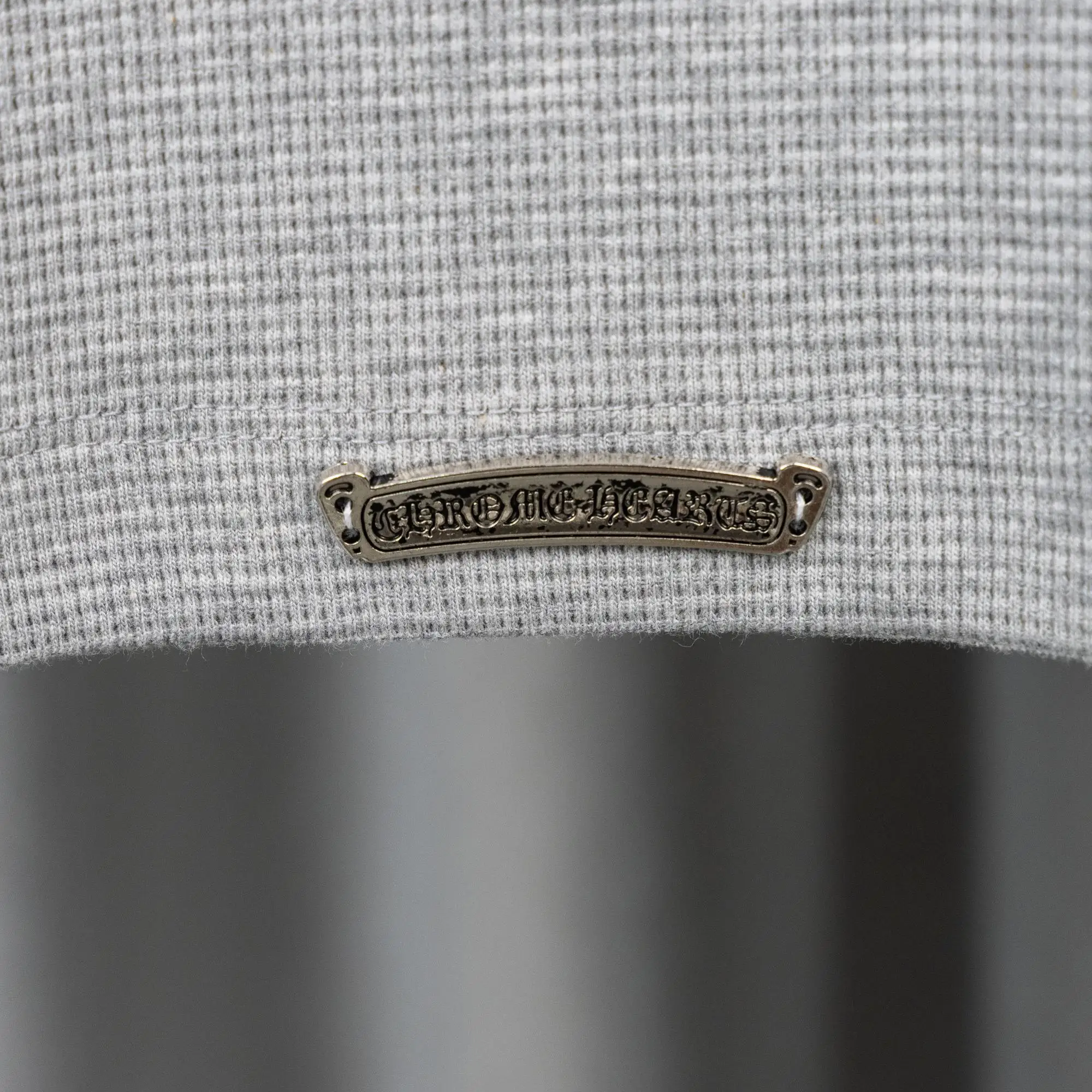 Chrome Hearts Waffle-Knit Henley Long Sleeve Top D20021050 — view 15