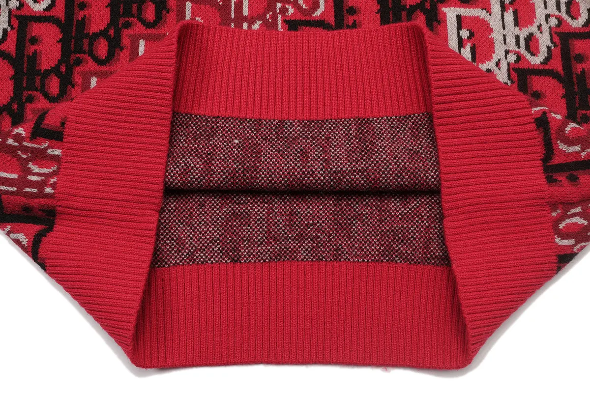 Oblique Jacquard Crew-Neck Knit Sweater D20021096 — view 7