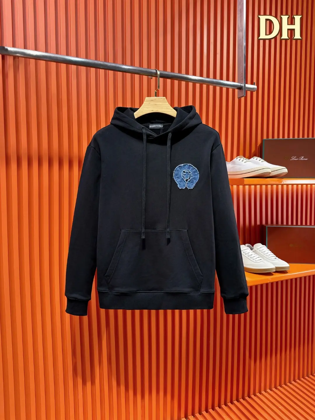 Chrome Hearts Denim Patch Embroidered Hoodie D21520988