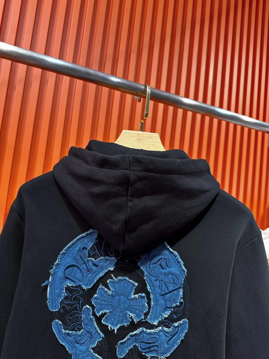 Chrome Hearts Denim Patch Embroidered Hoodie D21520988 — view 7