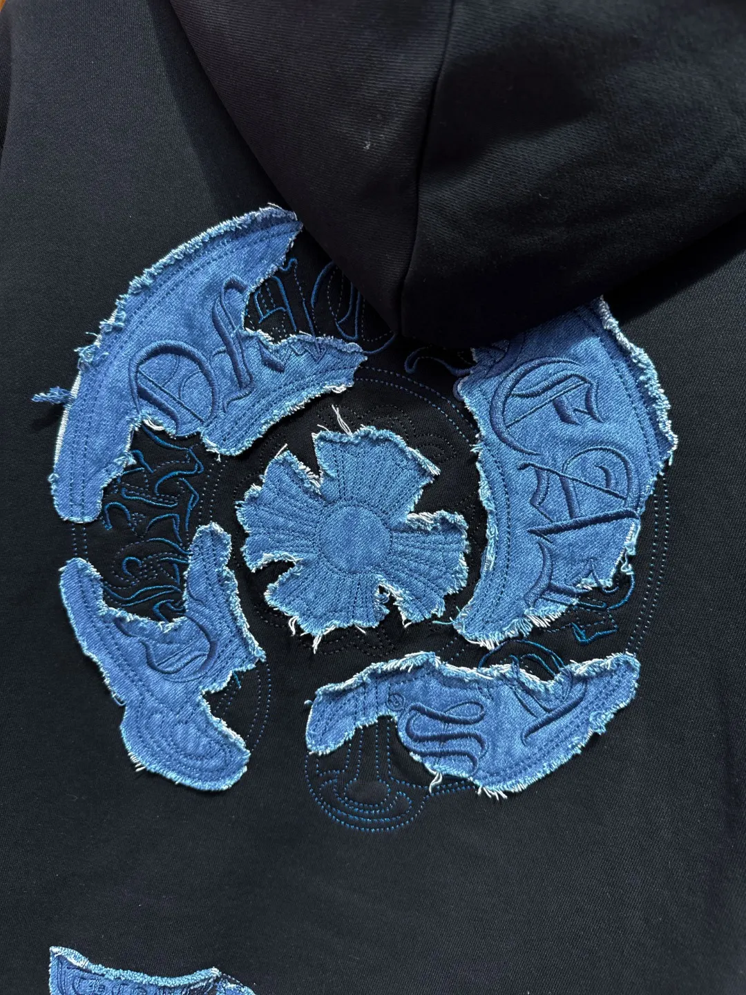 Chrome Hearts Denim Patch Embroidered Hoodie D21520988 — view 10